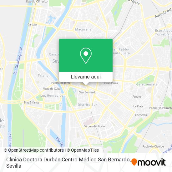 Mapa Clínica Doctora Durbán Centro Médico San Bernardo