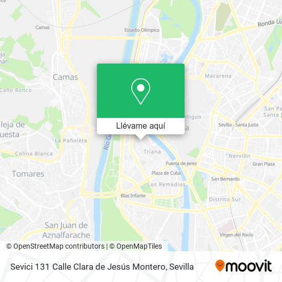 Mapa Sevici 131 Calle Clara de Jesús Montero