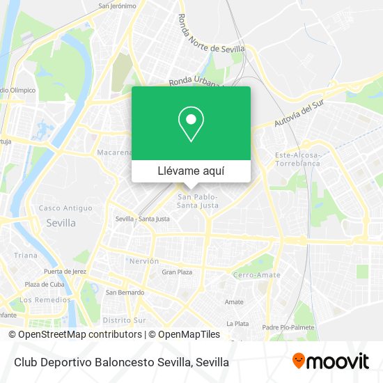 Mapa Club Deportivo Baloncesto Sevilla