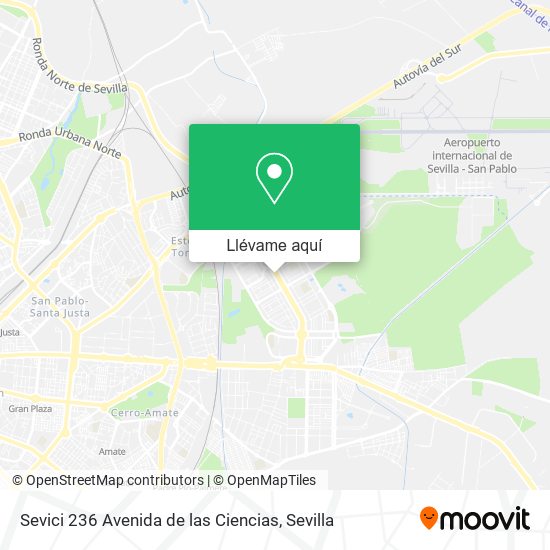 Mapa Sevici 236 Avenida de las Ciencias