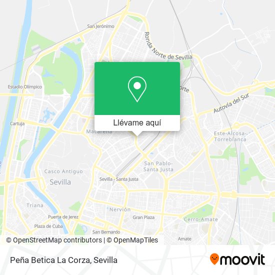 Mapa Peña Betica La Corza