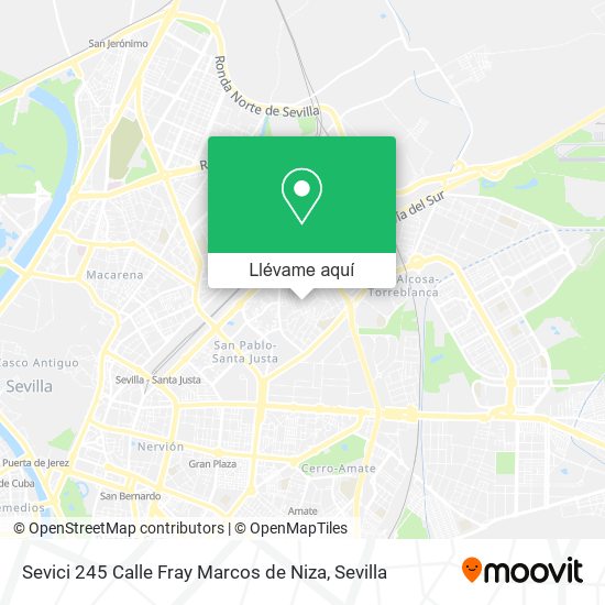 Mapa Sevici 245 Calle Fray Marcos de Niza