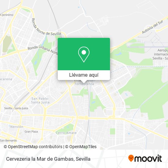 Mapa Cervezeria la Mar de Gambas