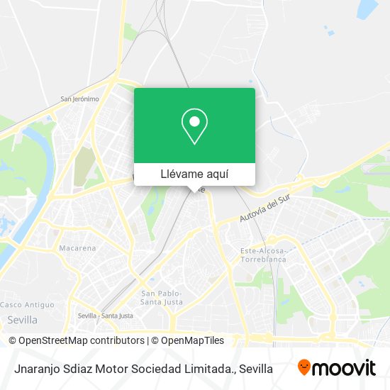 Mapa Jnaranjo Sdiaz Motor Sociedad Limitada.