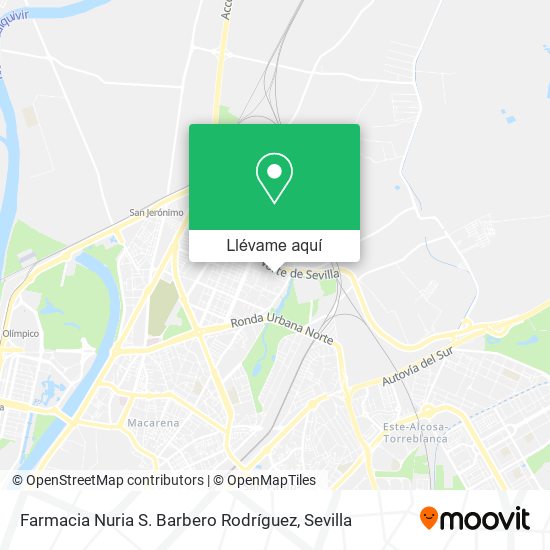 Mapa Farmacia Nuria S. Barbero Rodríguez