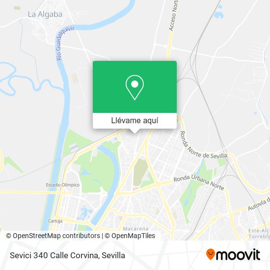 Mapa Sevici 340 Calle Corvina