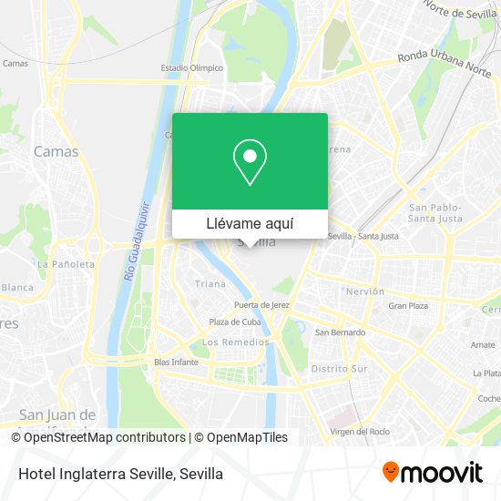 Mapa Hotel Inglaterra Seville