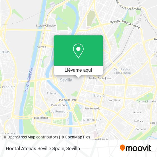 Mapa Hostal Atenas Seville Spain