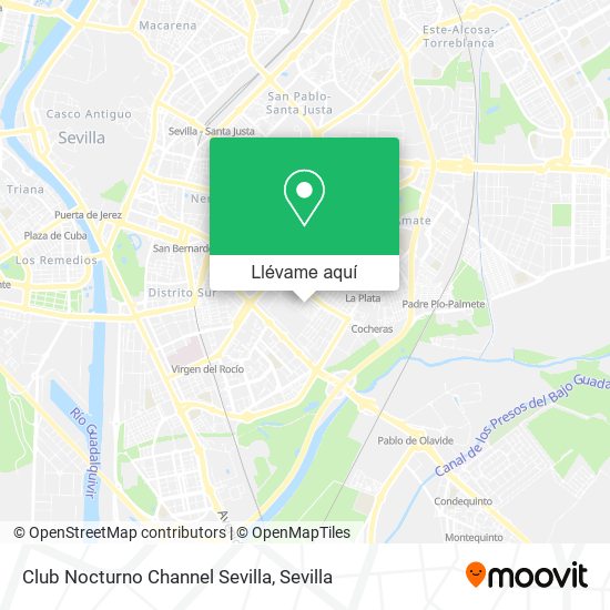 Mapa Club Nocturno Channel Sevilla