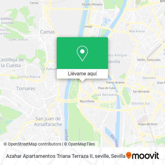 Mapa Azahar Apartamentos Triana Terraza II, seville