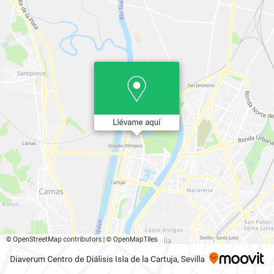 Mapa Diaverum Centro de Diálisis Isla de la Cartuja
