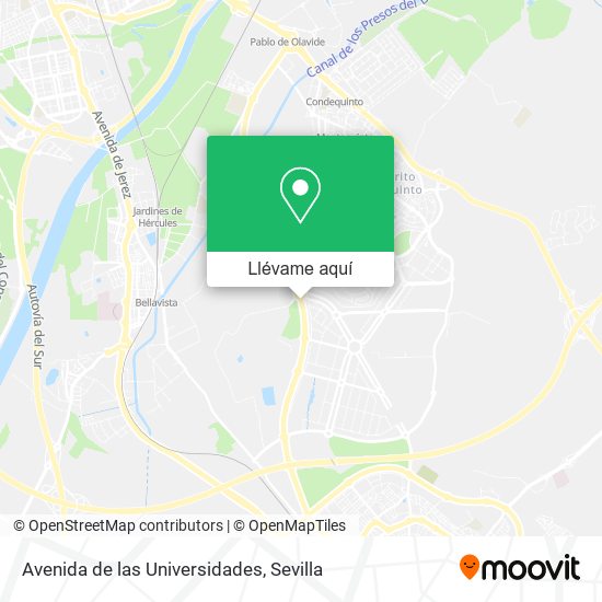 Mapa Avenida de las Universidades