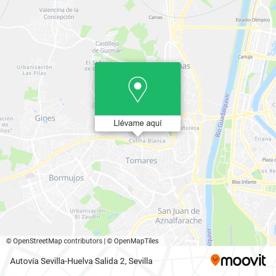 Mapa Autovía Sevilla-Huelva Salida 2