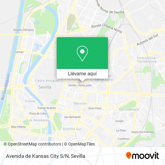 Mapa Avenida de Kansas City S/N