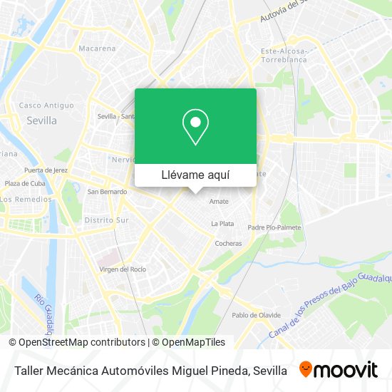 Mapa Taller Mecánica Automóviles Miguel Pineda