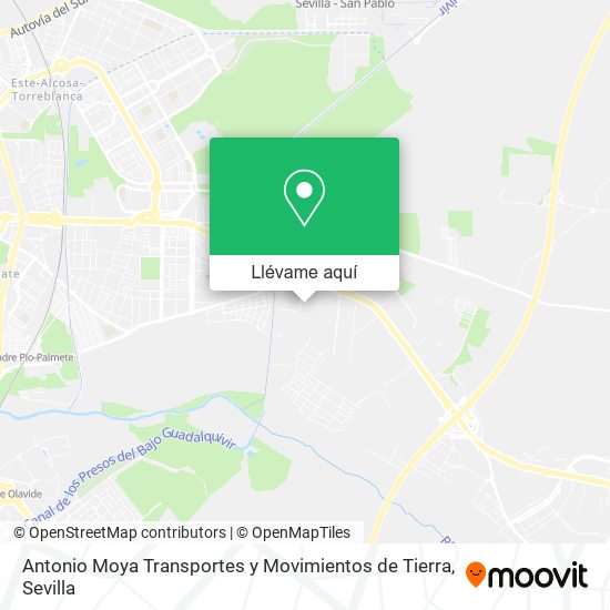 Mapa Antonio Moya Transportes y Movimientos de Tierra