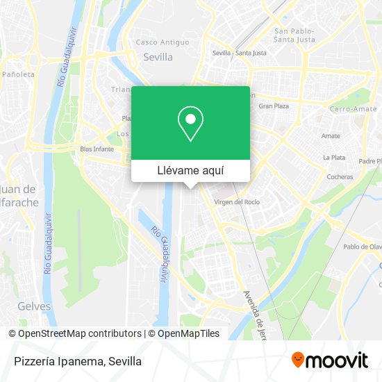 Mapa Pizzería Ipanema