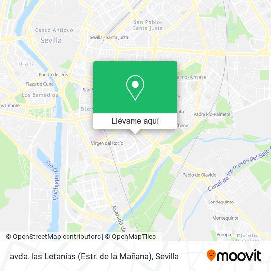Mapa avda. las Letanías (Estr. de la Mañana)