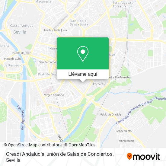 Mapa Creadi Andalucía, unión de Salas de Conciertos