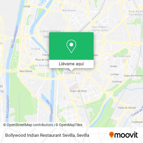 Mapa Bollywood Indian Restaurant Sevilla
