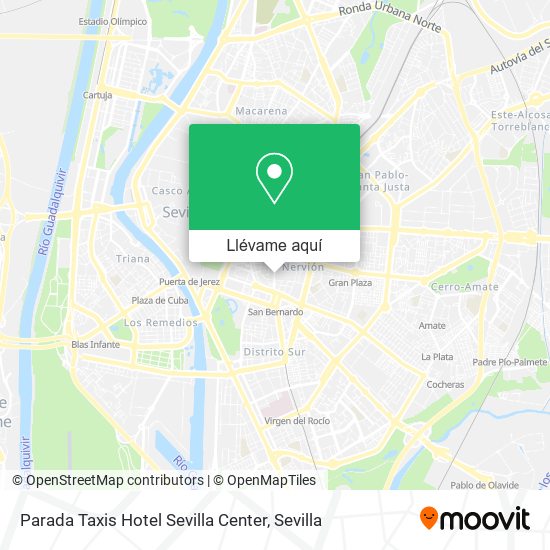 Mapa Parada Taxis Hotel Sevilla Center