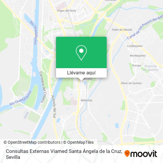 Mapa Consultas Externas Viamed Santa Ángela de la Cruz
