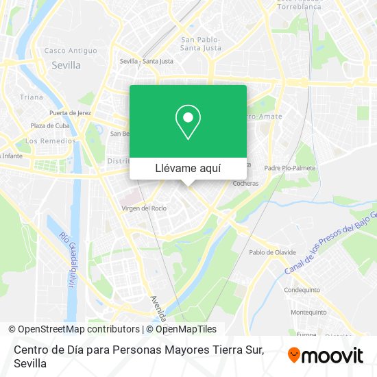 Mapa Centro de Día para Personas Mayores Tierra Sur