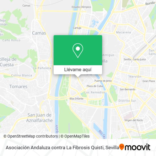 Mapa Asociación Andaluza contra La Fibrosis Quisti