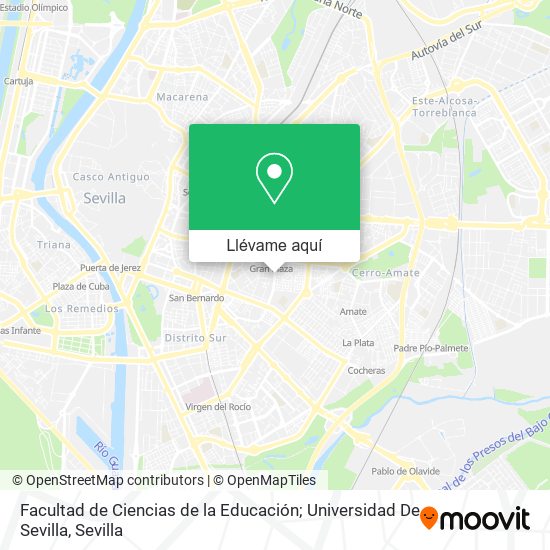 Mapa Facultad de Ciencias de la Educación; Universidad De Sevilla