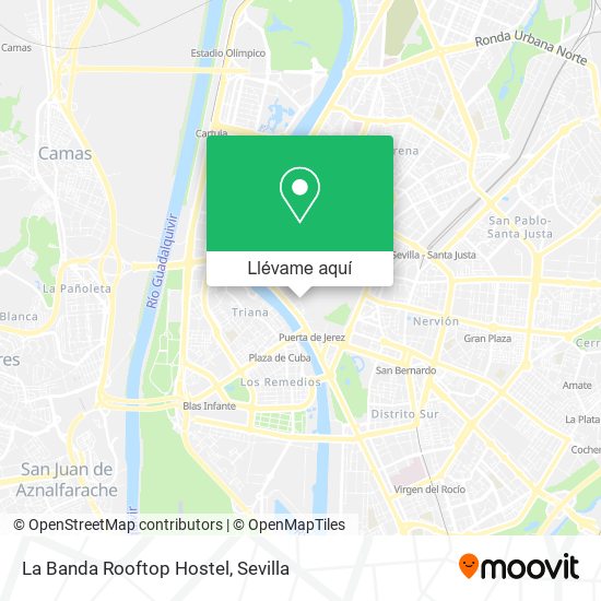 Mapa La Banda Rooftop Hostel