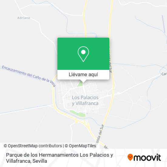 Mapa Parque de los Hermanamientos Los Palacios y Villafranca