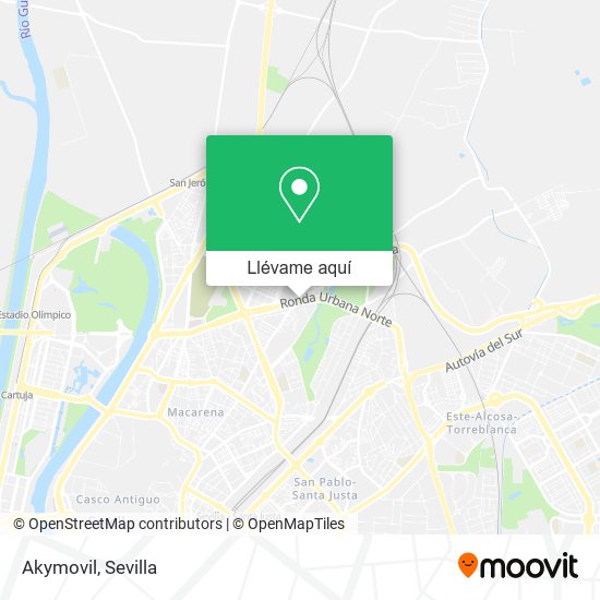 Mapa Akymovil