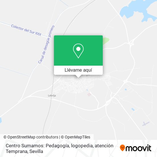 Mapa Centro Sumamos: Pedagogía, logopedia, atención Temprana