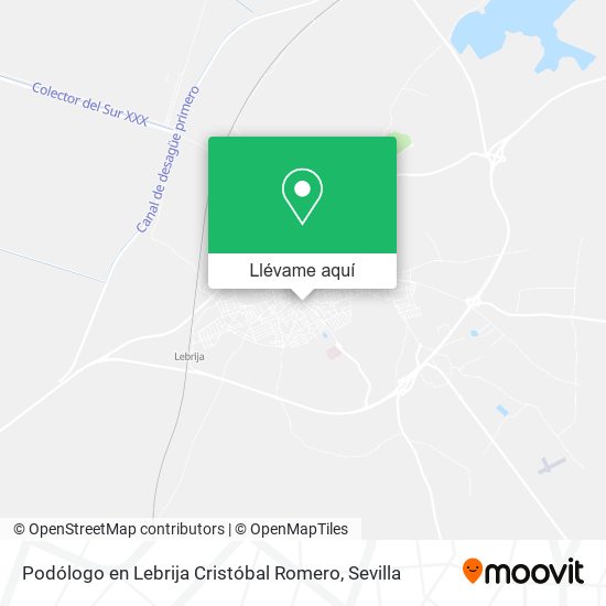 Mapa Podólogo en Lebrija Cristóbal Romero