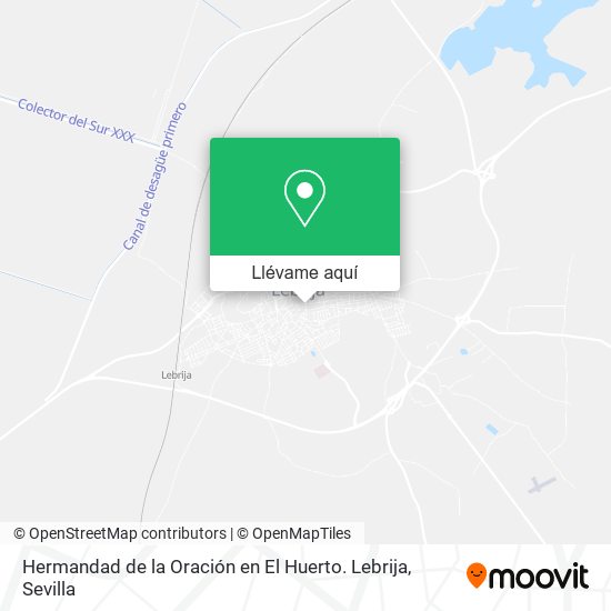 Mapa Hermandad de la Oración en El Huerto. Lebrija