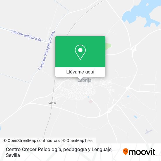 Mapa Centro Crecer Psicología, pedagogía y Lenguaje