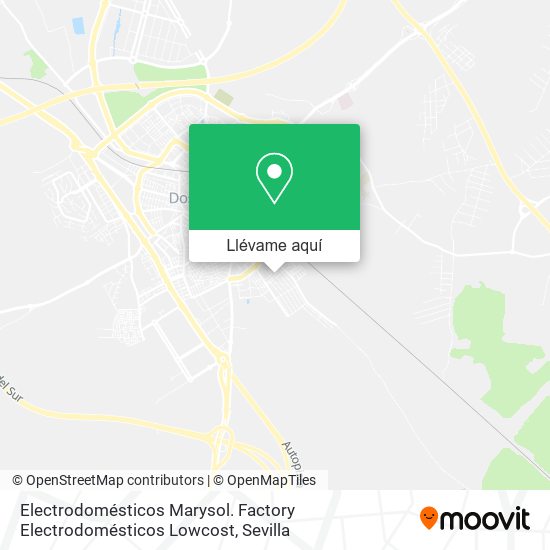 Mapa Electrodomésticos Marysol. Factory Electrodomésticos Lowcost