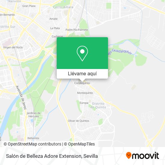 Mapa Salón de Belleza Adore Extension