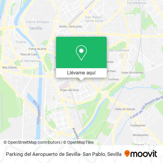 Mapa Parking del Aeropuerto de Sevilla- San Pablo