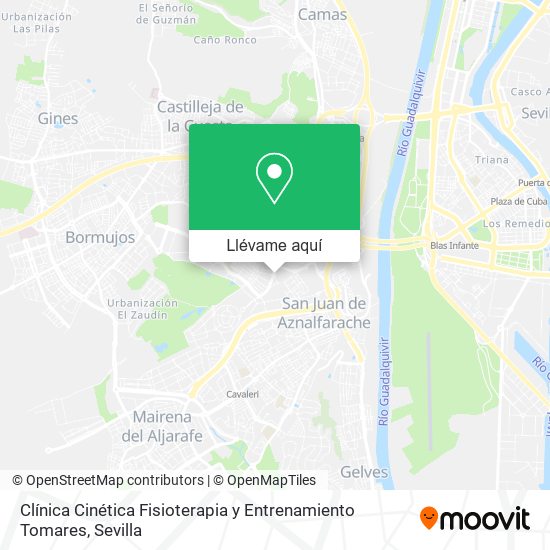 Mapa Clínica Cinética Fisioterapia y Entrenamiento Tomares