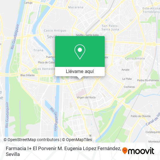 Mapa Farmacia I+ El Porvenir M. Eugenia López Fernández