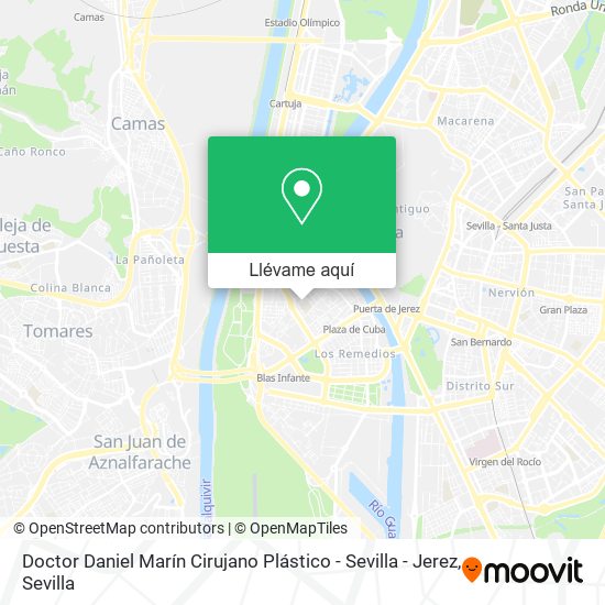 Mapa Doctor Daniel Marín Cirujano Plástico - Sevilla - Jerez