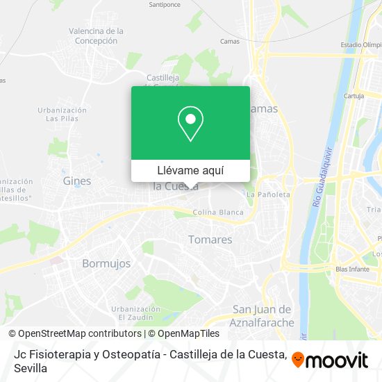 Mapa Jc Fisioterapia y Osteopatía - Castilleja de la Cuesta