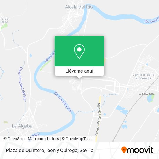 Mapa Plaza de Quintero, león y Quiroga
