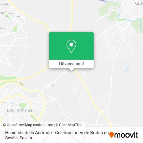Mapa Hacienda de la Andrada - Celebraciones de Bodas en Sevilla