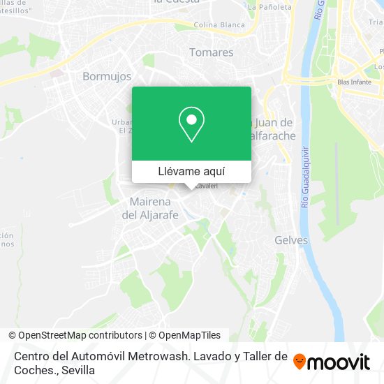 Mapa Centro del Automóvil Metrowash. Lavado y Taller de Coches.