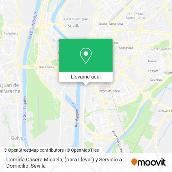Mapa Comida Casera Micaela, (para Llevar) y Servicio a Domicilio