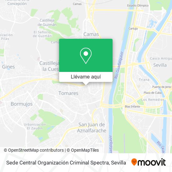 Mapa Sede Central Organización Criminal Spectra