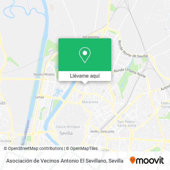 Mapa Asociación de Vecinos Antonio El Sevillano