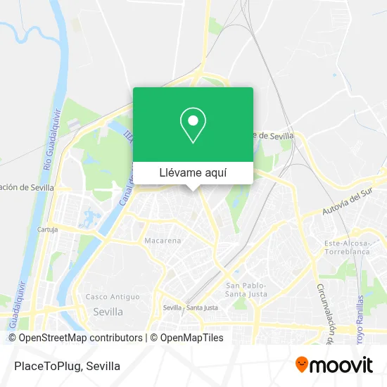 Mapa PlaceToPlug